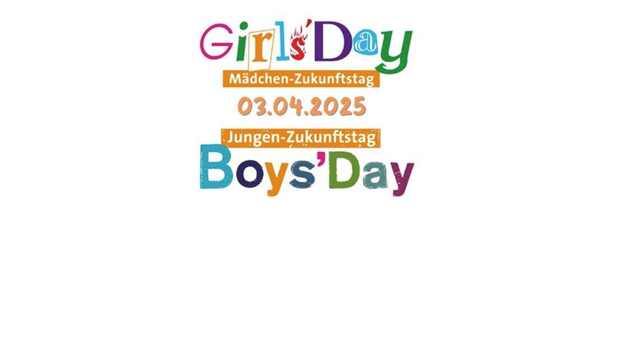 Das Bild enthält das Logo für den Zukunftstag 2025 (Girls-Day und Boys-Day) am 03.04.2025